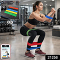 Premium Elastic Resistance Exercise Bands  Belt Set (5 Pc)