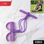 Portable Pull Rope Resistance Exerciser With Foot Pedal Support (1 Pc)