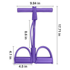 Portable Pull Rope Resistance Exerciser With Foot Pedal Support (1 Pc)