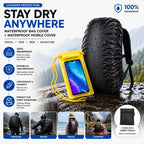 Waterproof Backpack Rain Cover & Waterproof Mobile Pouch Combo