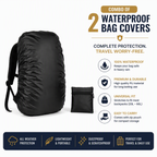 🎒Waterproof Backpack Rain Cover Combo | Monsoon Rain Protection for Men and Women