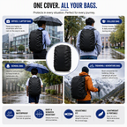 🎒Waterproof Backpack Rain Cover Combo | Monsoon Rain Protection for Men and Women