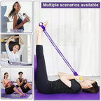 Portable Pull Rope Resistance Exerciser With Foot Pedal Support (1 Pc)
